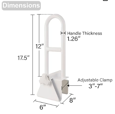 Adjustable Bathtub Safety Rail